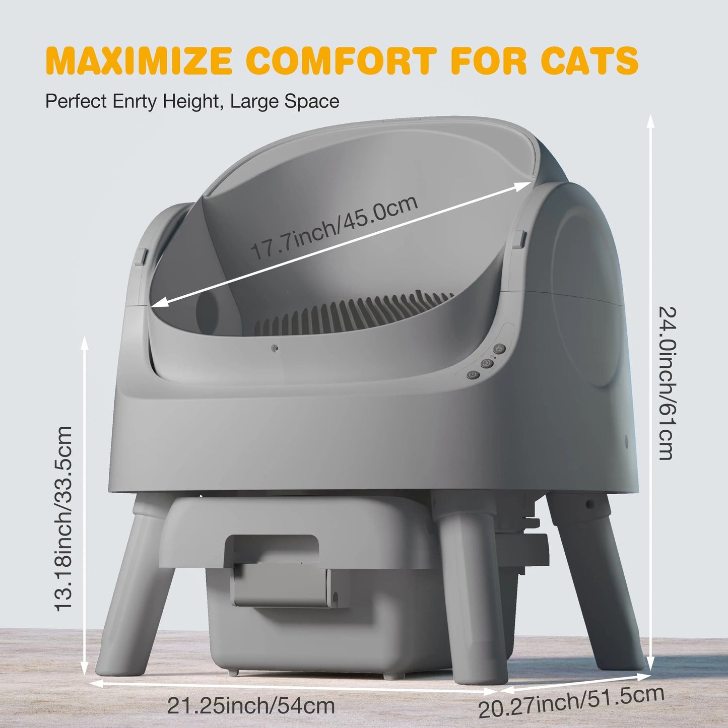PetPivot Autoscooper 11 Open-Top Self-Cleaning Cat Litter Box,Odor-Free Waste Disposal includes Trash Bags - TRENDSRBLLC
