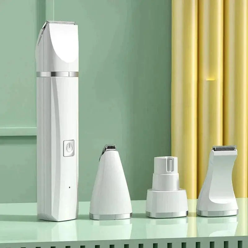 4 in 1 Electric Pet Grooming Kit - Hair Trimmer, Clippers, Nail Grinder for Cats & Dogs - TRENDSRBLLC