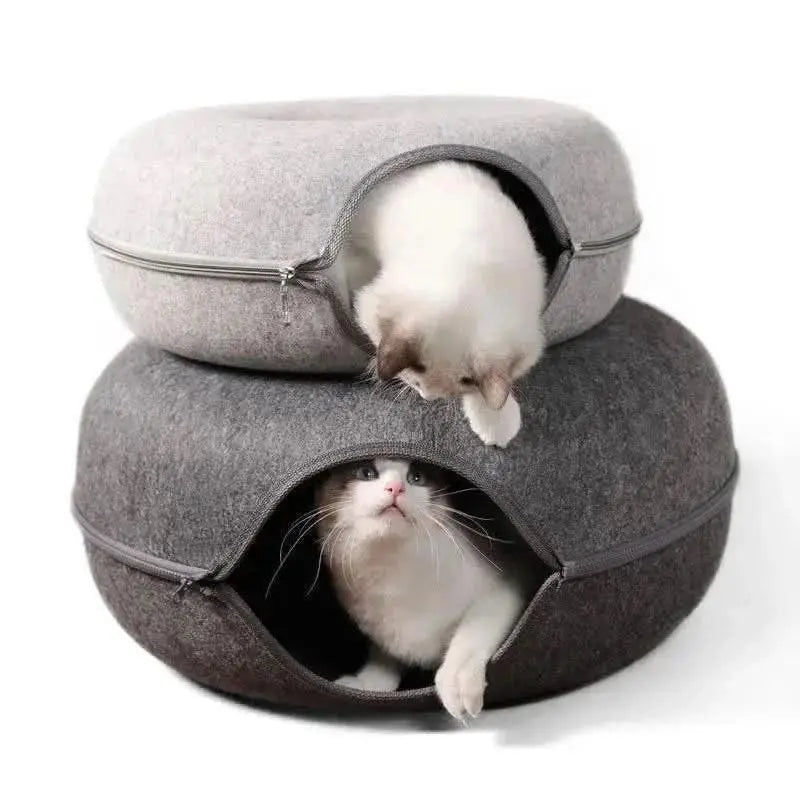 Cat Haven Donut Bed - Comfy Pet Furniture - TRENDSRBLLC