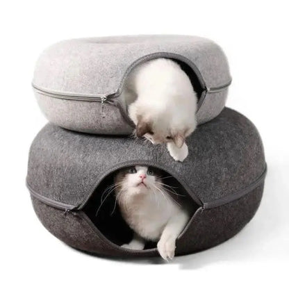 Cat Haven Donut Bed - Comfy Pet Furniture - TRENDSRBLLC