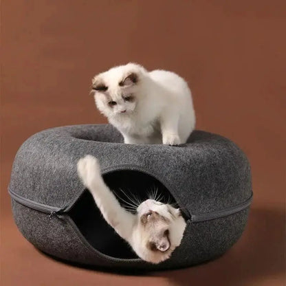 Cat Haven Donut Bed - Comfy Pet Furniture - TRENDSRBLLC
