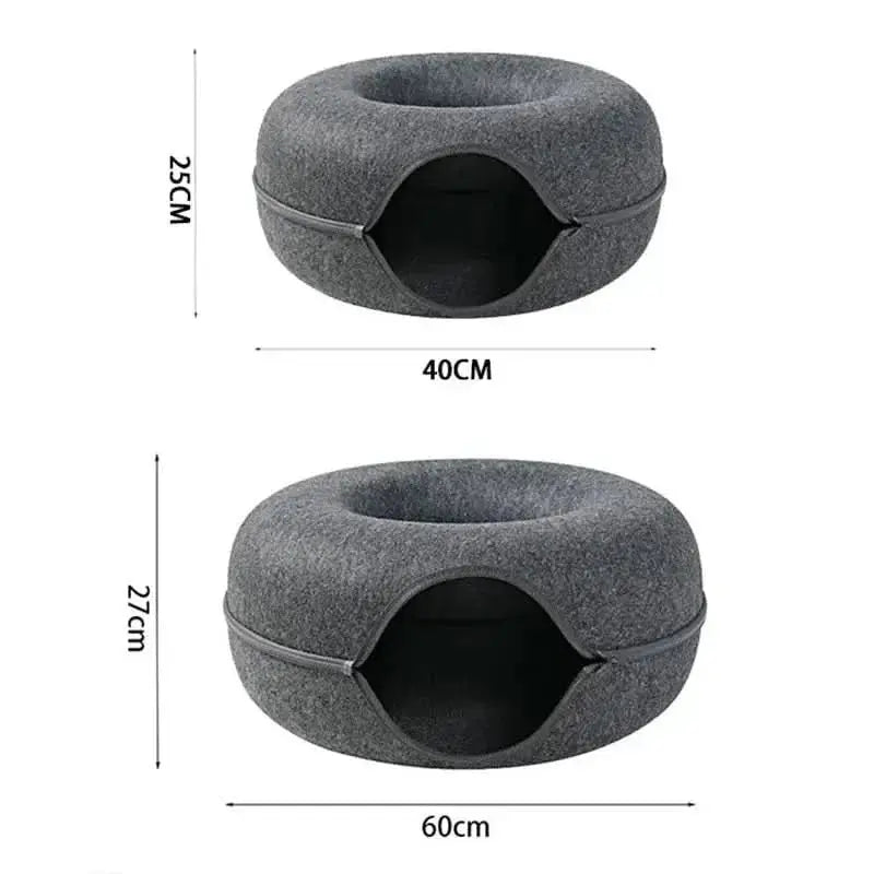 Cat Haven Donut Bed - Comfy Pet Furniture - TRENDSRBLLC