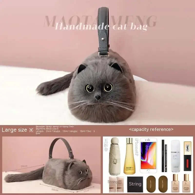 Cat-Themed One Shoulder Bag - TRENDSRBLLC