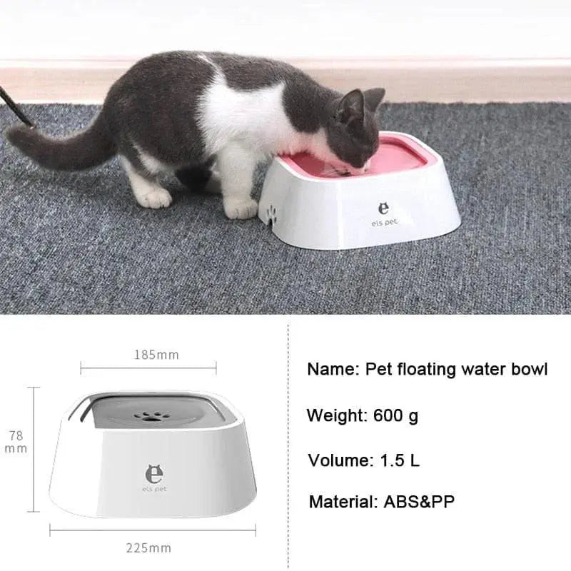 Dog Drinking Water Bowl with Floating Design - Non-Wetting, Non-Skid, Large Capacity - TRENDSRBLLC