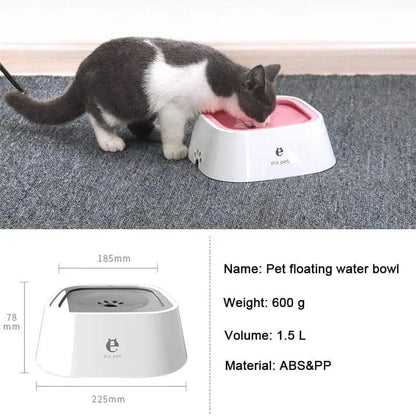 Dog Drinking Water Bowl with Floating Design - Non-Wetting, Non-Skid, Large Capacity - TRENDSRBLLC