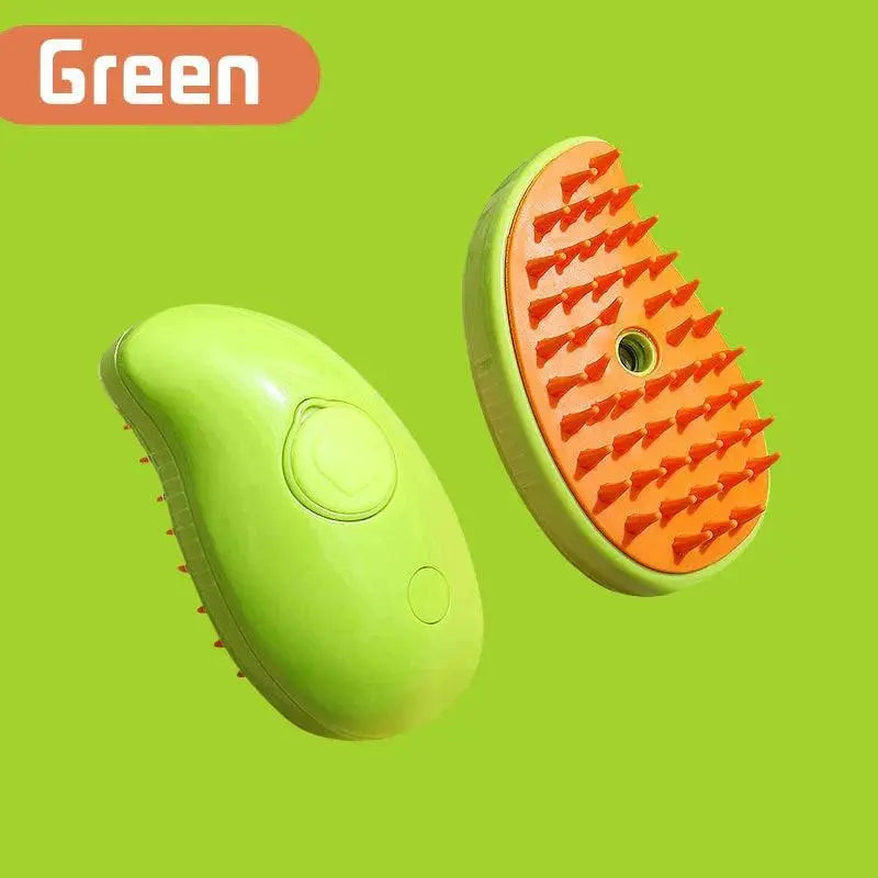 Electric Cat Steam Brush – 3-In-1 Pet Grooming Comb with Water Spray for Cats and Dogs, USB Rechargeable - TRENDSRBLLC