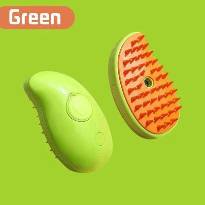 Electric Cat Steam Brush – 3-In-1 Pet Grooming Comb with Water Spray for Cats and Dogs, USB Rechargeable - TRENDSRBLLC