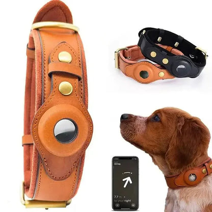 Leather Anti-Lost Pet Safety Collar - Keep Your Dog Safe - TRENDSRBLLC