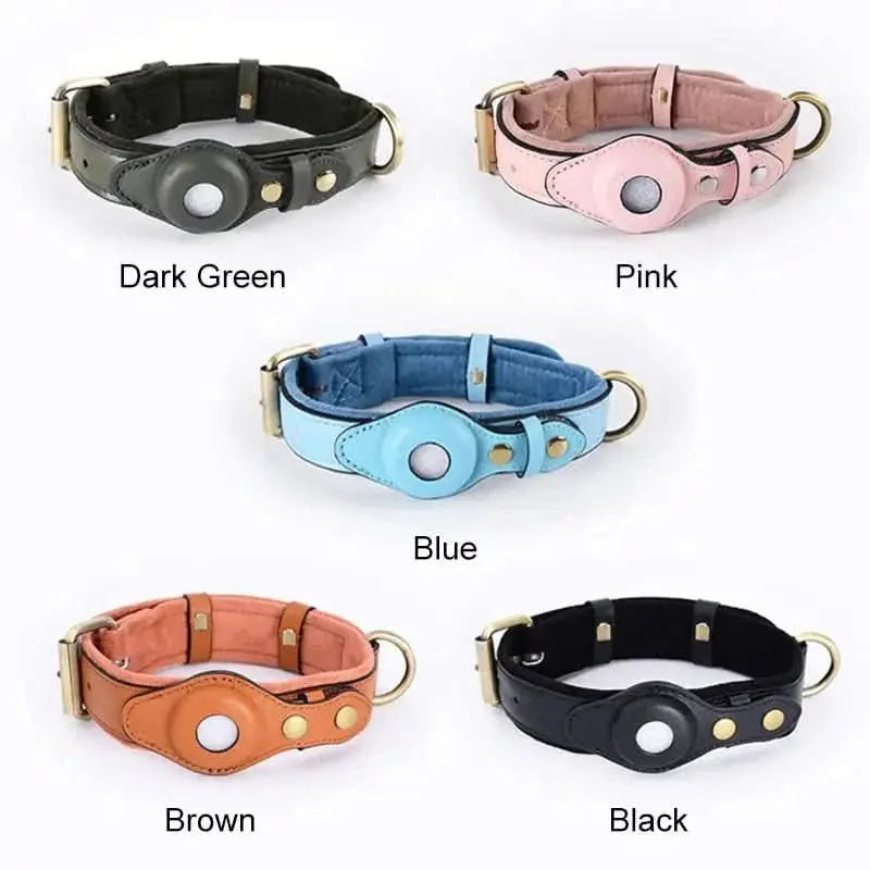 Leather Anti-Lost Pet Safety Collar - Keep Your Dog Safe - TRENDSRBLLC