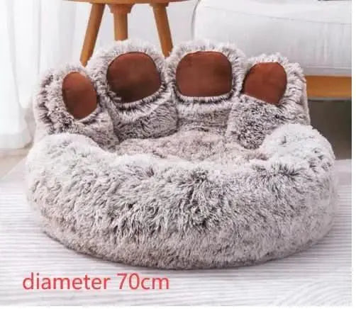 Luxury Long Plush Cat Bed: Ultimate Pet Sleeping Accessories - TRENDSRBLLC