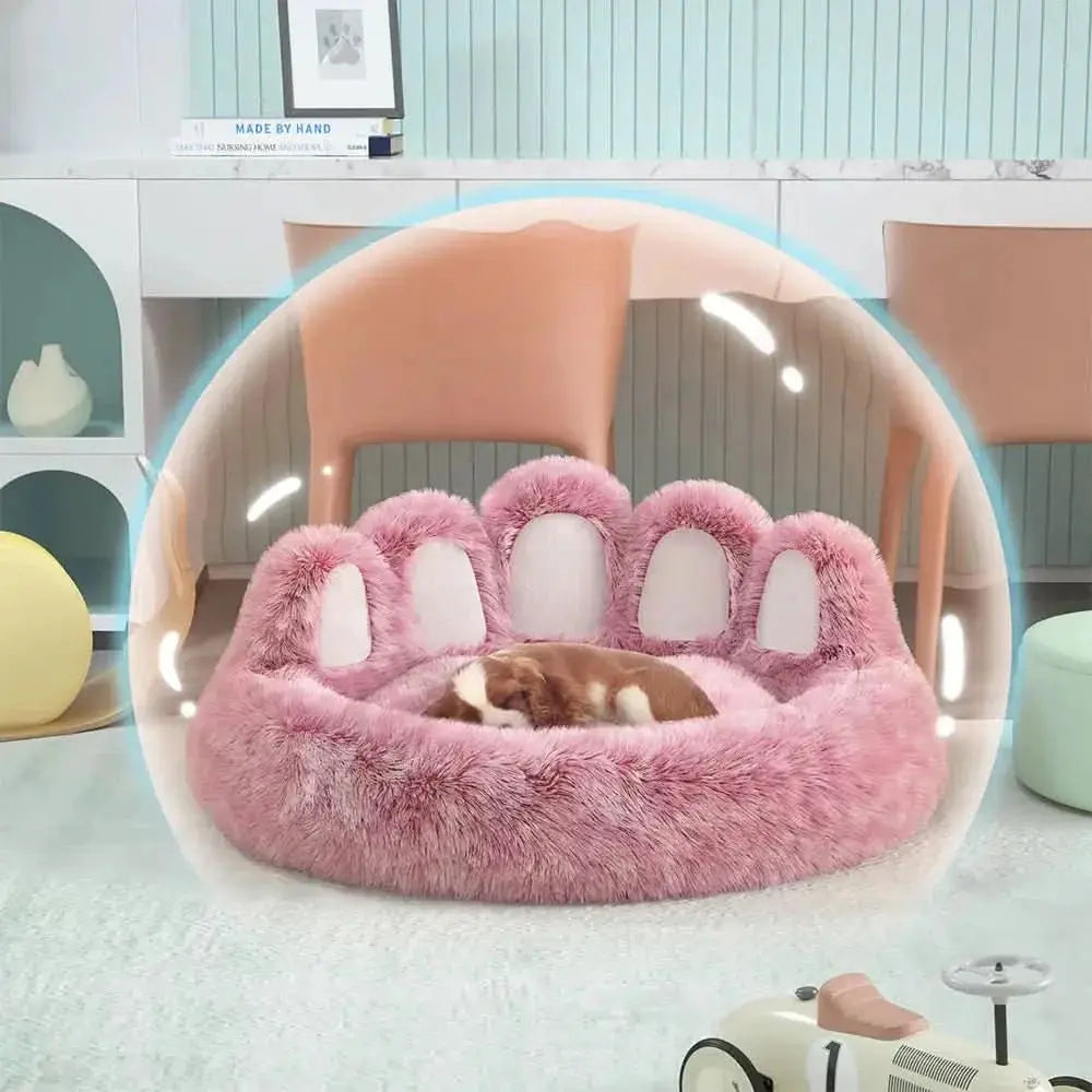 Luxury Long Plush Cat Bed: Ultimate Pet Sleeping Accessories - TRENDSRBLLC