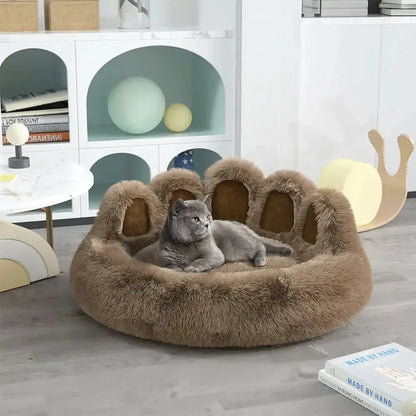 Luxury Long Plush Cat Bed: Ultimate Pet Sleeping Accessories - TRENDSRBLLC