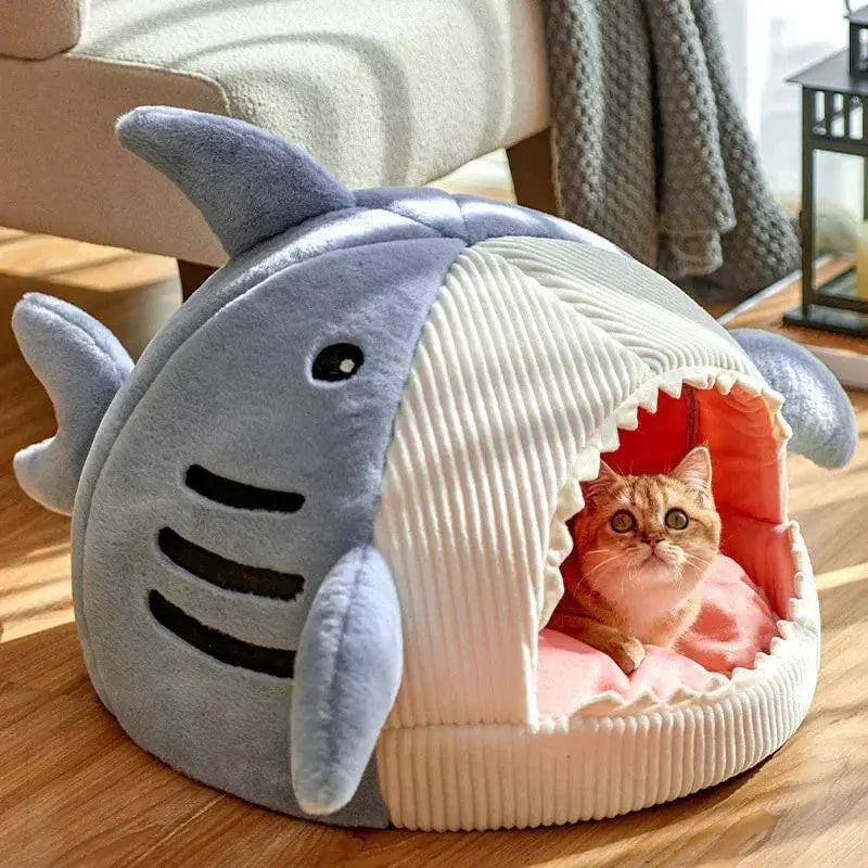 Luxury Plush Shark Pet Bed - TRENDSRBLLC