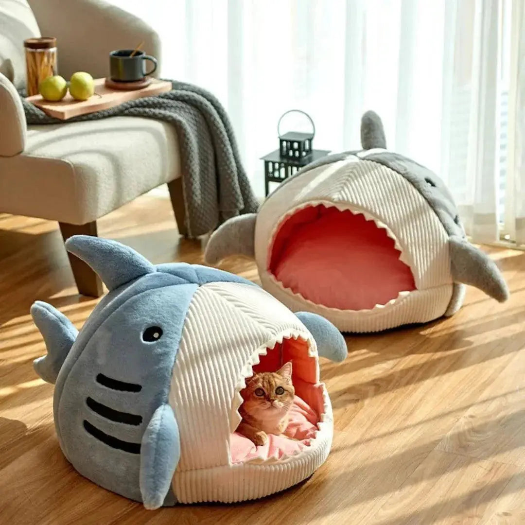 Luxury Plush Shark Pet Bed - TRENDSRBLLC