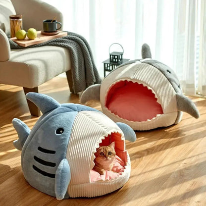 Luxury Plush Shark Pet Bed - TRENDSRBLLC