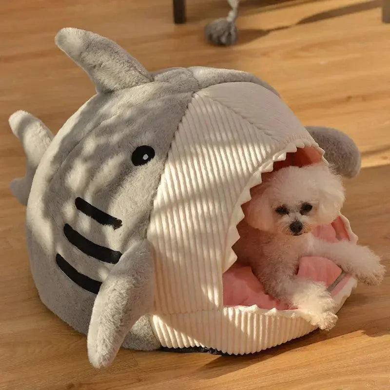 Luxury Plush Shark Pet Bed - TRENDSRBLLC