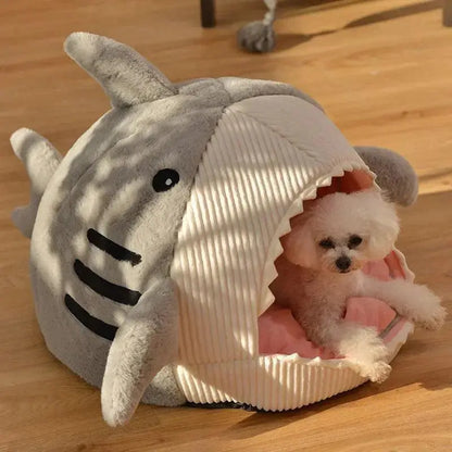 Luxury Plush Shark Pet Bed - TRENDSRBLLC