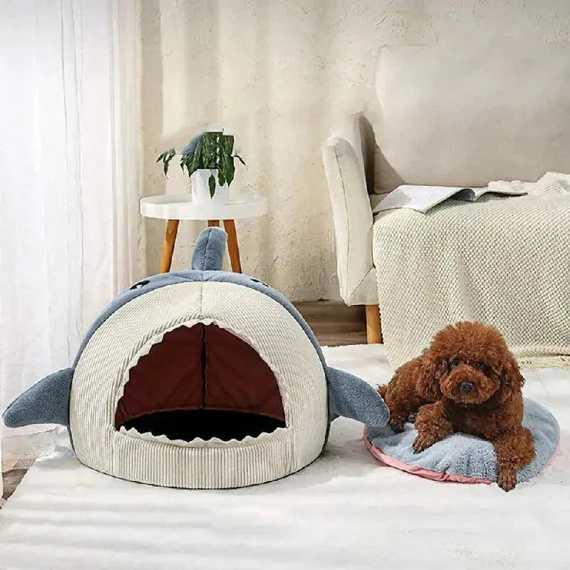 Luxury Plush Shark Pet Bed - TRENDSRBLLC
