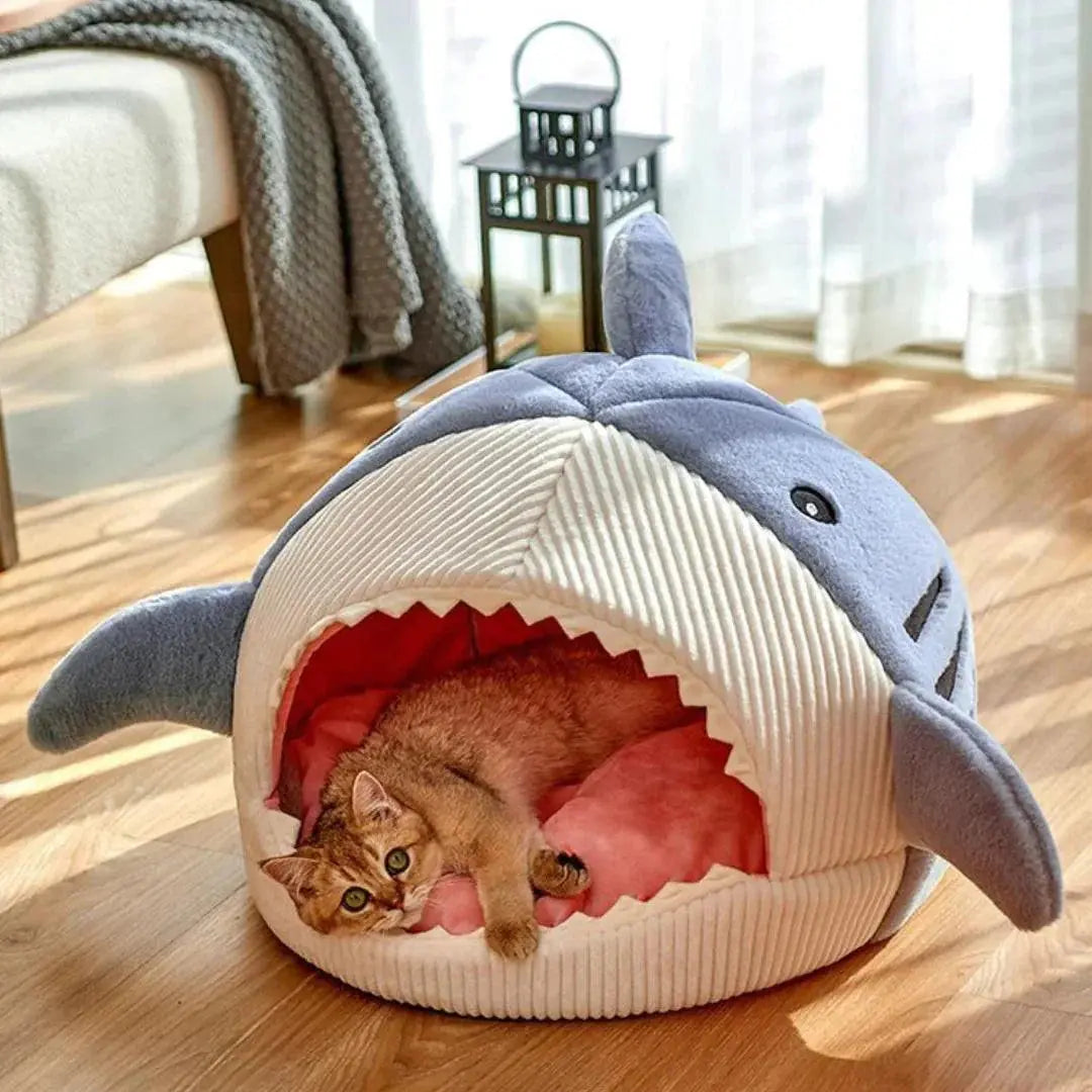 Luxury Plush Shark Pet Bed - TRENDSRBLLC