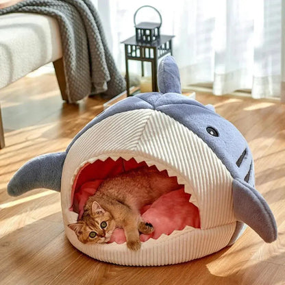 Luxury Plush Shark Pet Bed - TRENDSRBLLC