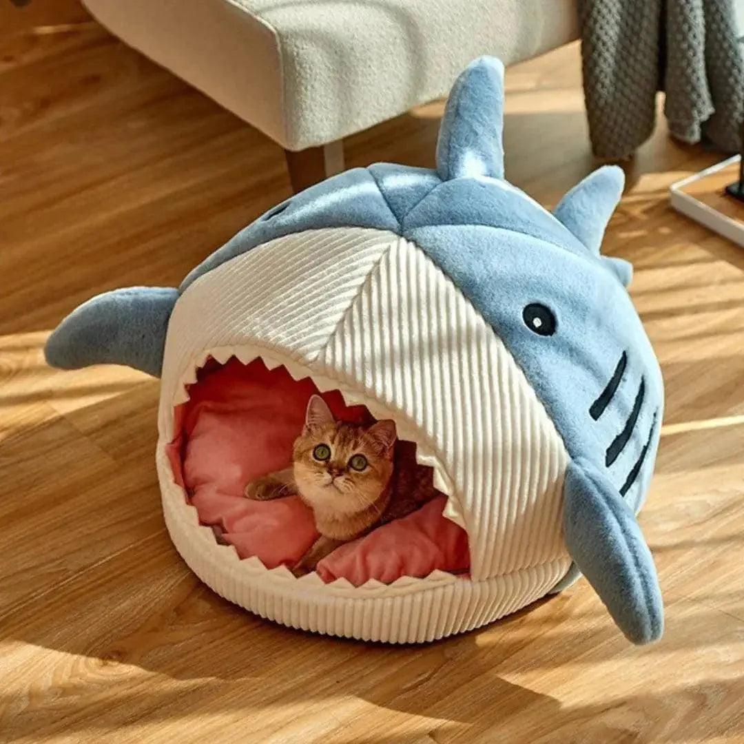Luxury Plush Shark Pet Bed - TRENDSRBLLC