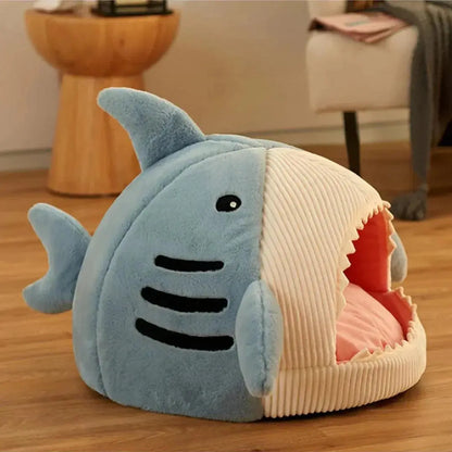 Luxury Plush Shark Pet Bed - TRENDSRBLLC