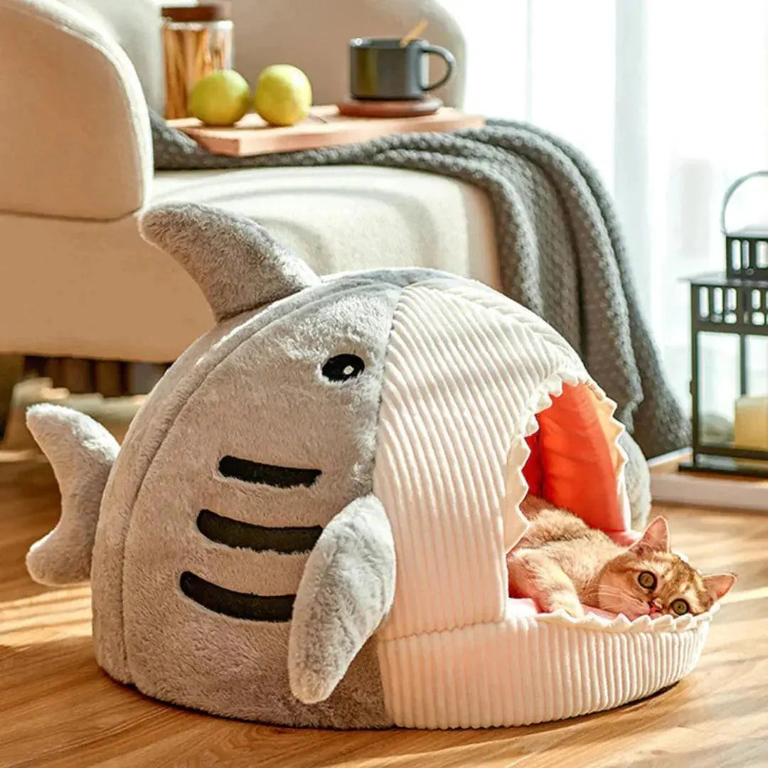 Luxury Plush Shark Pet Bed - TRENDSRBLLC