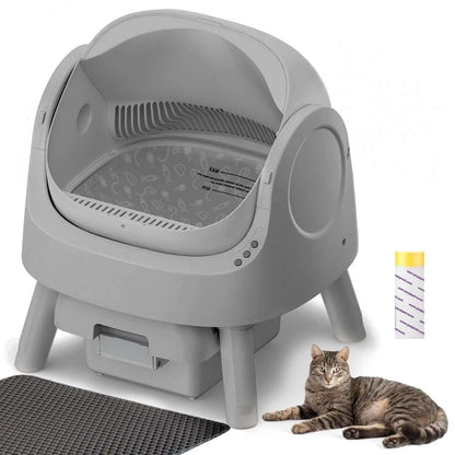 PetPivot Autoscooper 11 Open-Top Self-Cleaning Cat Litter Box，Odor-Free Waste Disposal includes Trash Bags - TRENDSRBLLC