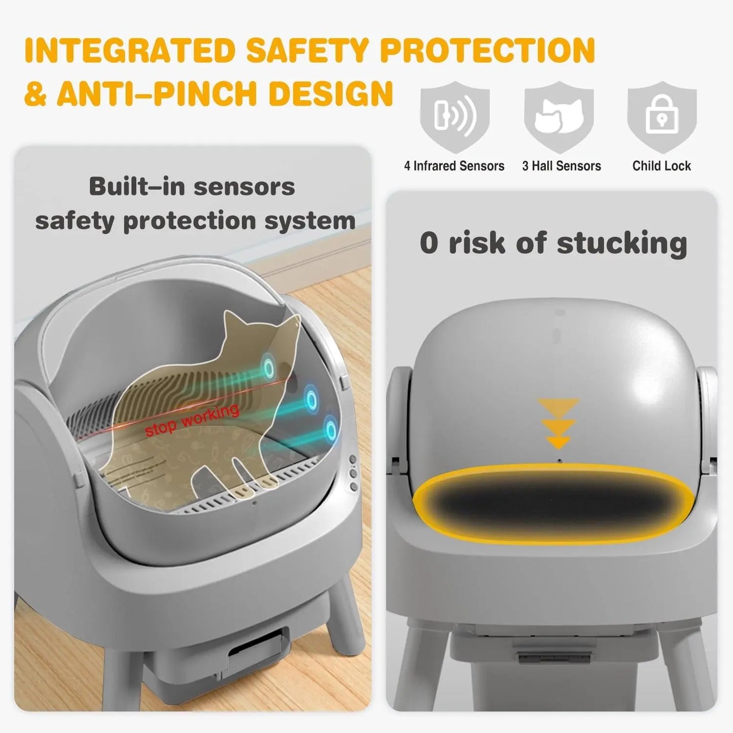 PetPivot Autoscooper 11 Open-Top Self-Cleaning Cat Litter Box，Odor-Free Waste Disposal includes Trash Bags - TRENDSRBLLC