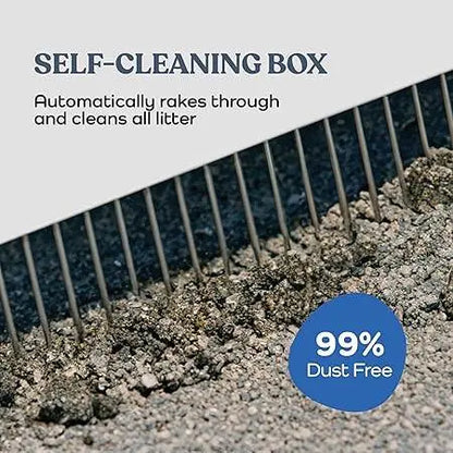 Smart Self-Cleaning Cat Litter Box - Odor Eliminator - Clumping Litter - 80 Bags - TRENDSRBLLC