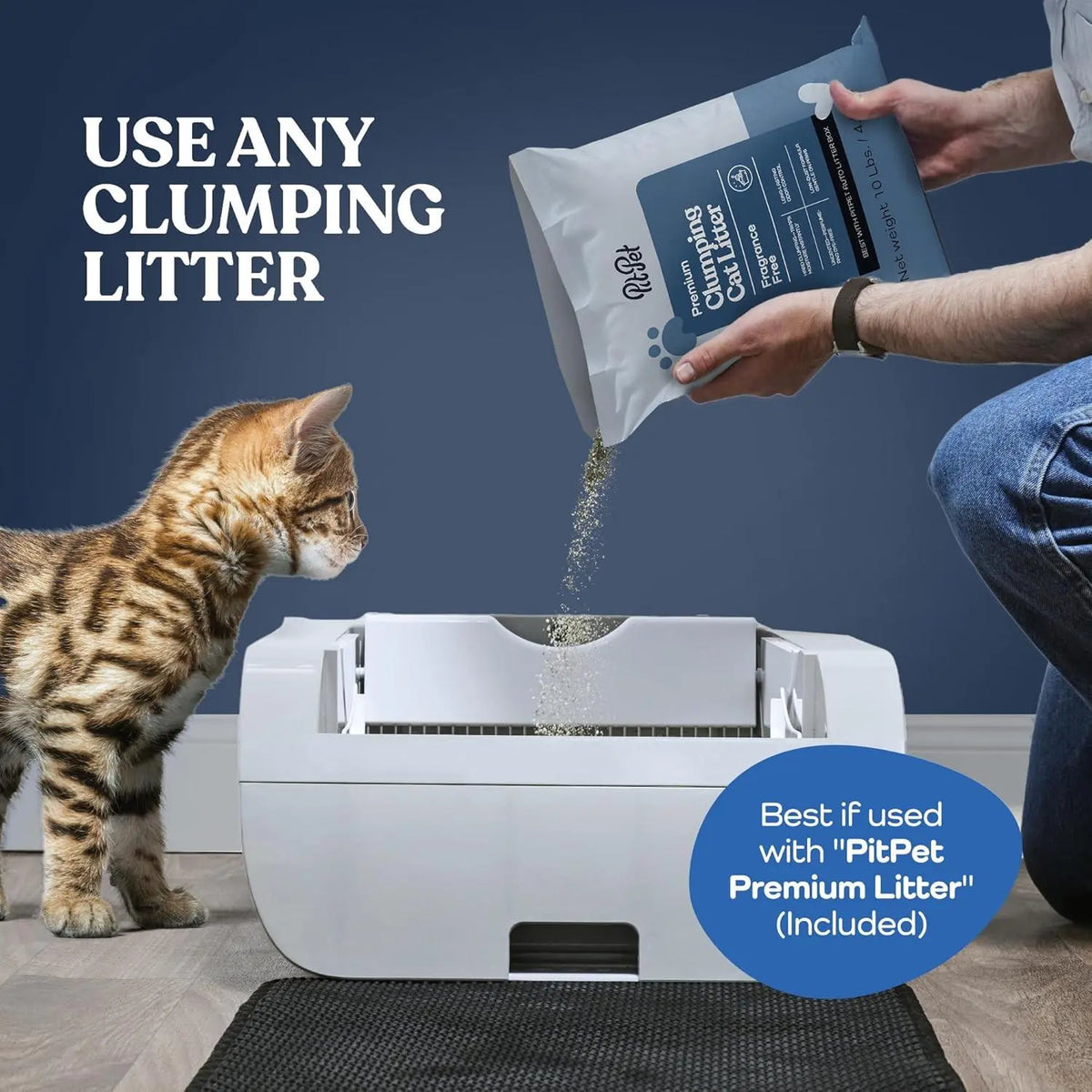 Smart Self-Cleaning Cat Litter Box - Odor Eliminator - Clumping Litter - 80 Bags - TRENDSRBLLC
