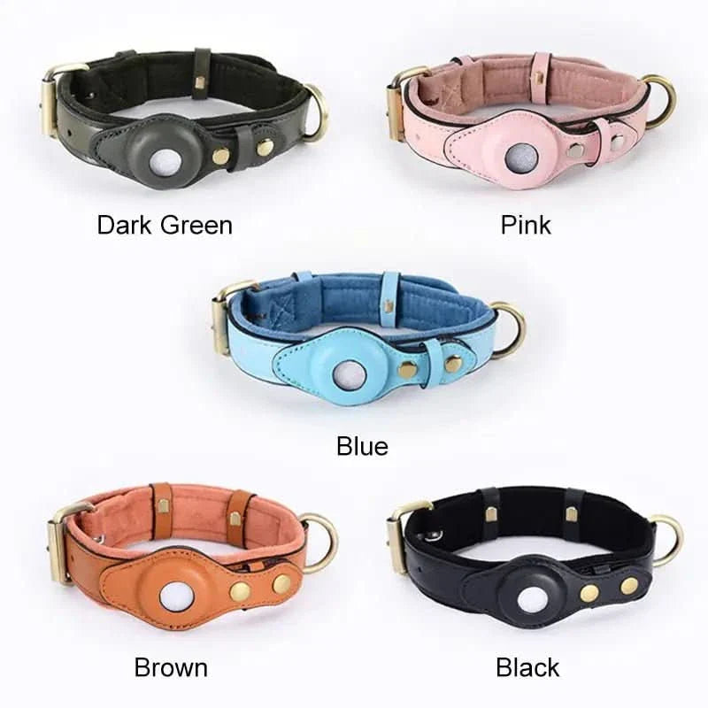 Leather Anti-Lost Pet Safety Collar - Keep Your Dog Safe - TRENDSRB