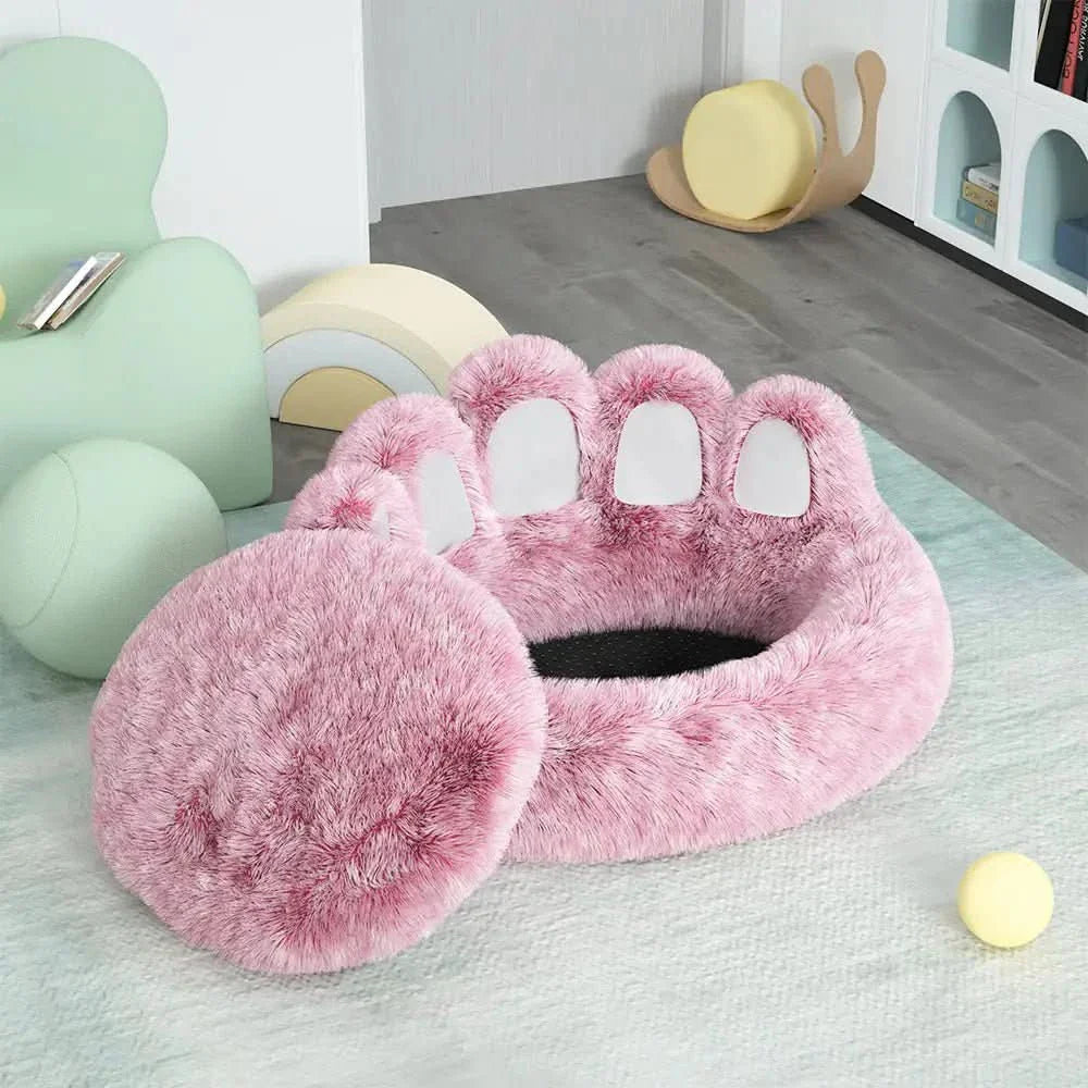 Luxury Long Plush Cat Bed: Ultimate Pet Sleeping Accessories - TRENDSRB
